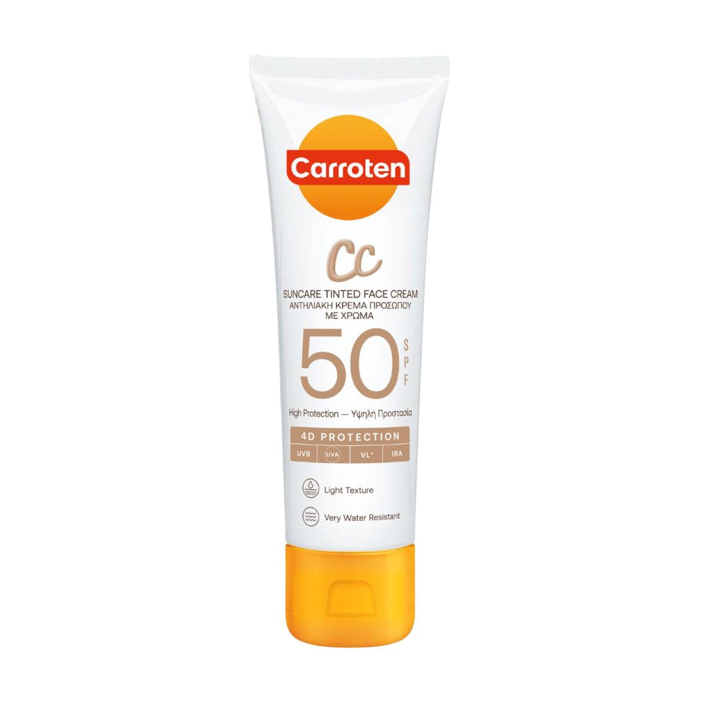 Сонцезахисний CC-крем для обличчя Carroten CC Suncare Tinted Face Cream, SPF 50, 50 мл